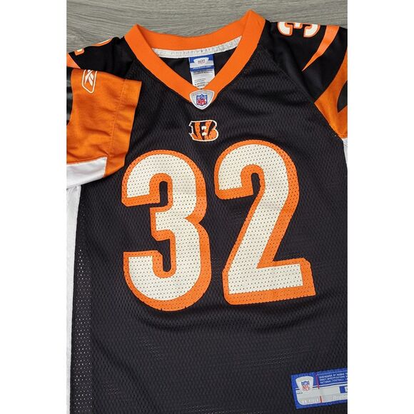 Reebok Youth M‎ NFL Equipment On Field Bengals R Johnson 32 Jersey Black Orange - Picture 1 of 12